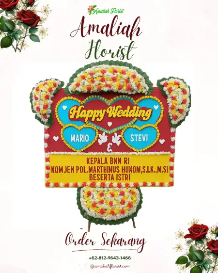 Papan Bunga Pernikahan Bringinan